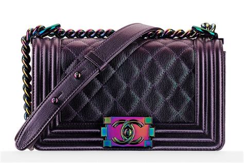 brandnew chanel boy bag 10 metallic iridescent cruise 2016|Check Out Photos and Prices for Chanel’s Cruise 2016 Bags.